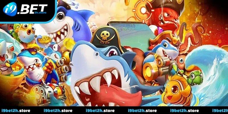 Giao diện bắn cá i9bet với hệ thống cá và bảng điều khiển
